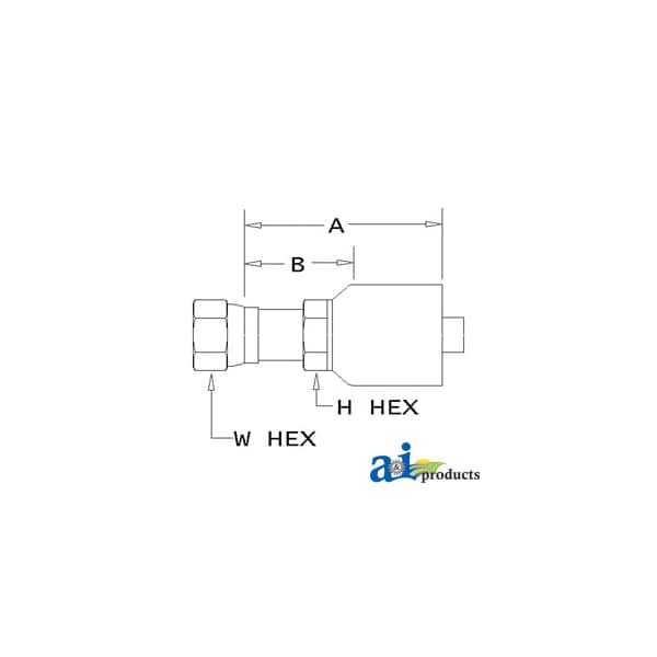 (HW-FFX) Female "Seal-lok" Swivel Straight 4" x4" x1"